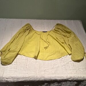 Crop Peasant Blouse Split Sleeve Pirate Milkmaid Babydoll Y2K Coquette Hippie L